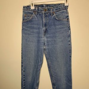 Levi 550 tapered leg orange tan Jeans